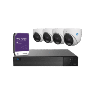 4-camera 4MP AI security camera kit with 8-channel NVR and 2TB hard drive